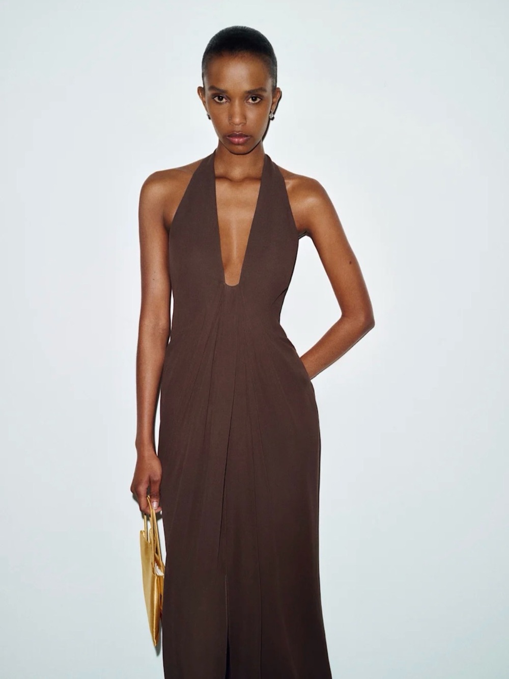 REFORMATION Alannah Dress in Mole